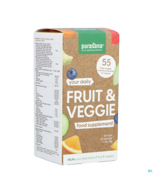 Purasana fruit&veggie multivitamine    v-caps 60