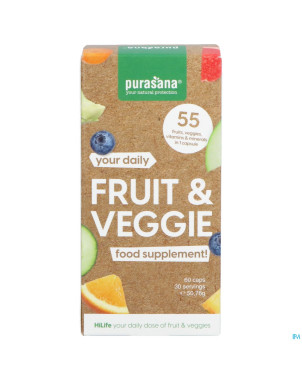 Purasana fruit&veggie multivitamine    v-caps 60