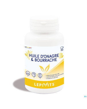 Huile onagre & bourrache bio caps 90 lepivits