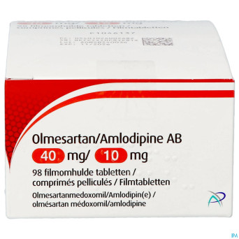 Olmesartan amlodipine ab 40/10mg comp pell  98