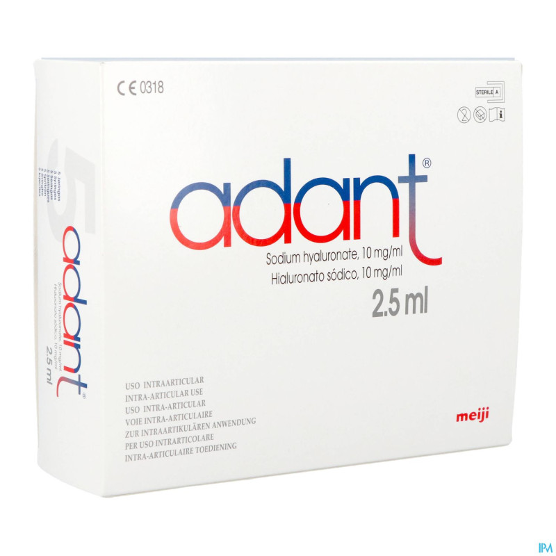Adant sol 1% inj intra articul. 5x2,5ml/5ml serin.