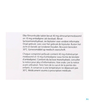 Olmesartan amlodipine ab 40/10mg comp pell  28