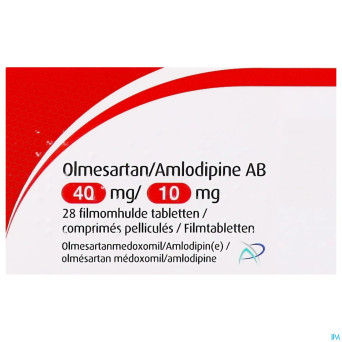 Olmesartan amlodipine ab 40/10mg comp pell  28