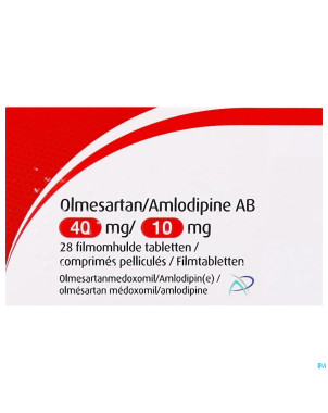 Olmesartan amlodipine ab 40/10mg comp pell  28