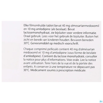 Olmesartan amlodipine ab 40/10mg comp pell  28