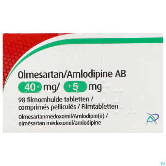 Olmesartan amlodipine ab 40/ 5mg comp pell  98