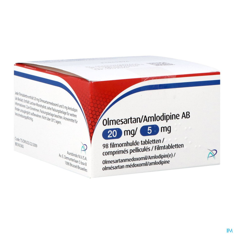 Olmesartan amlodipine ab 20/ 5mg comp pell  98