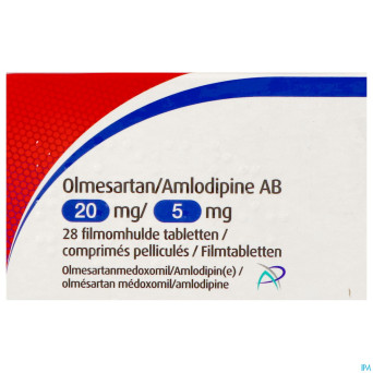 Olmesartan amlodipine ab 20/ 5mg comp pell  28