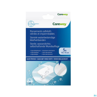 Careway pansements wtp steriles 10cm x 15cm    5