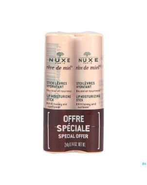 Nuxe reve de miel duo stick levres 4g