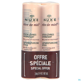 Nuxe reve de miel duo stick levres 4g