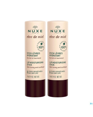 Nuxe reve de miel duo stick levres 4g