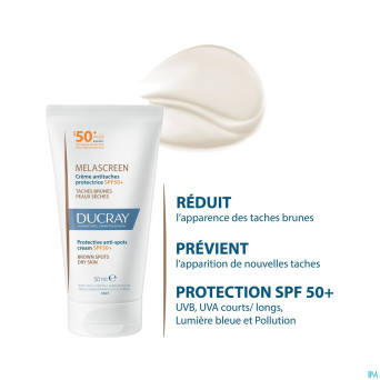 Ducray melascreen creme a/taches spf50+    50ml