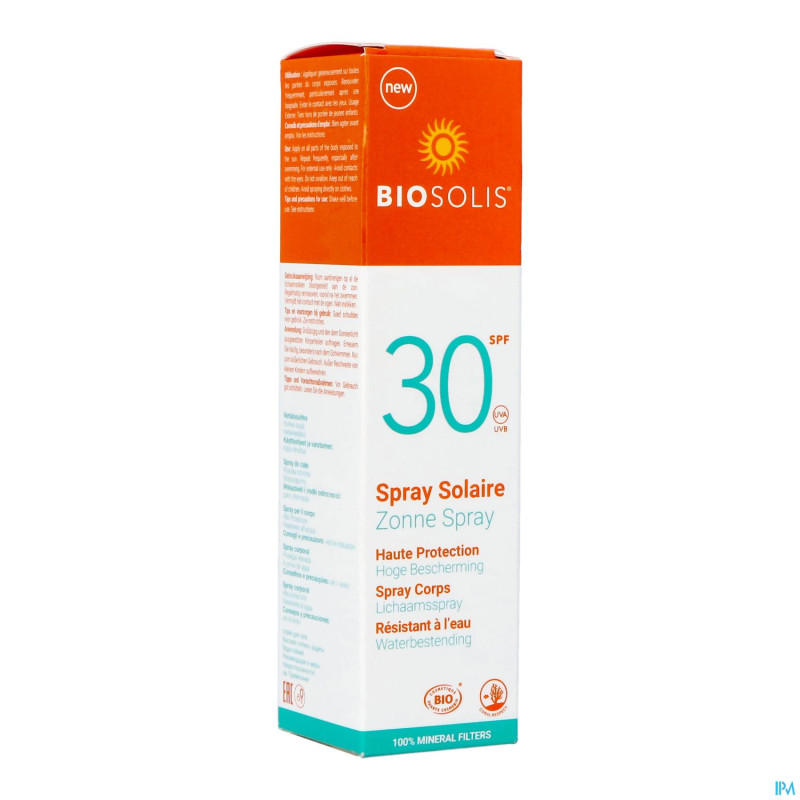 Biosolis spray solaire ip30    100ml nf