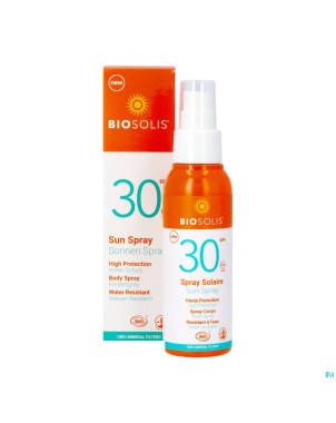 Biosolis spray solaire ip30    100ml nf