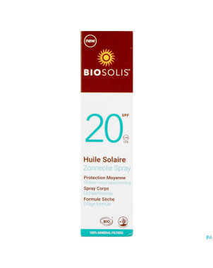 Biosolis spray huile solaire ip20    100ml nf