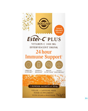 Solgar ester-c plus 1000mg    sach 7x10,6g