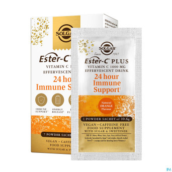 Solgar ester-c plus 1000mg    sach 7x10,6g