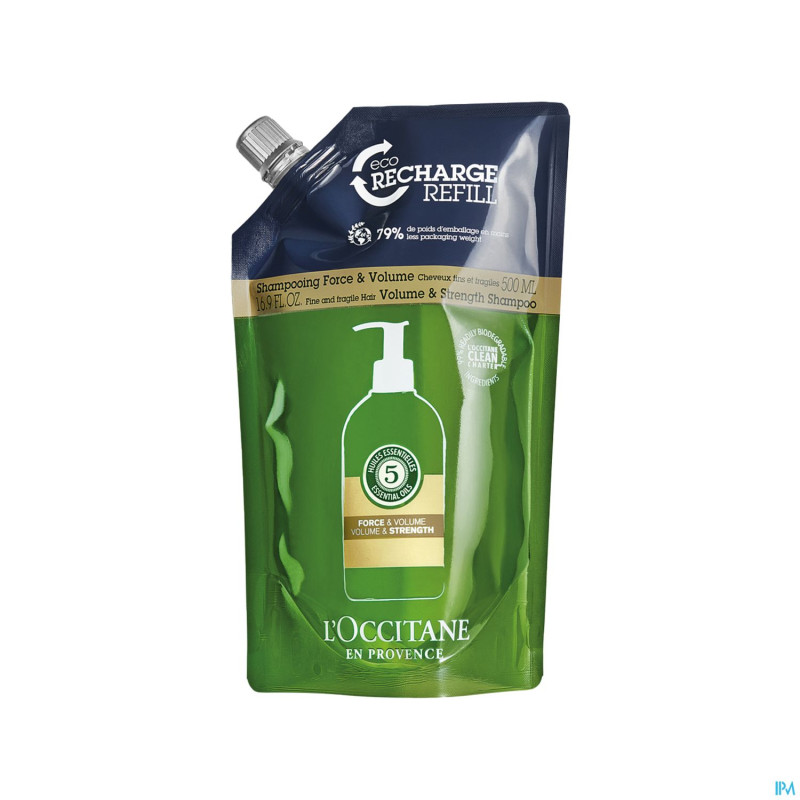 L'occitane force & volume eco rech.shampoing 500ml