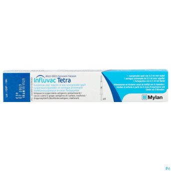 Influvac tetra susp inj ser prerempl. 1x0,5ml 2022
