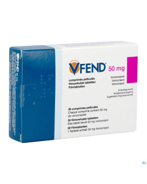 Vfend pi pharma 50mg  comp pell  30