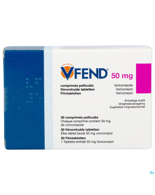 Vfend pi pharma 50mg  comp pell  30