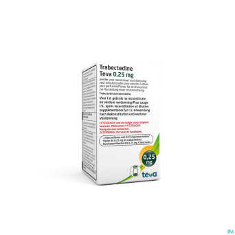 Trabectedine teva 0,25mg pdr sol perf fl inj 1