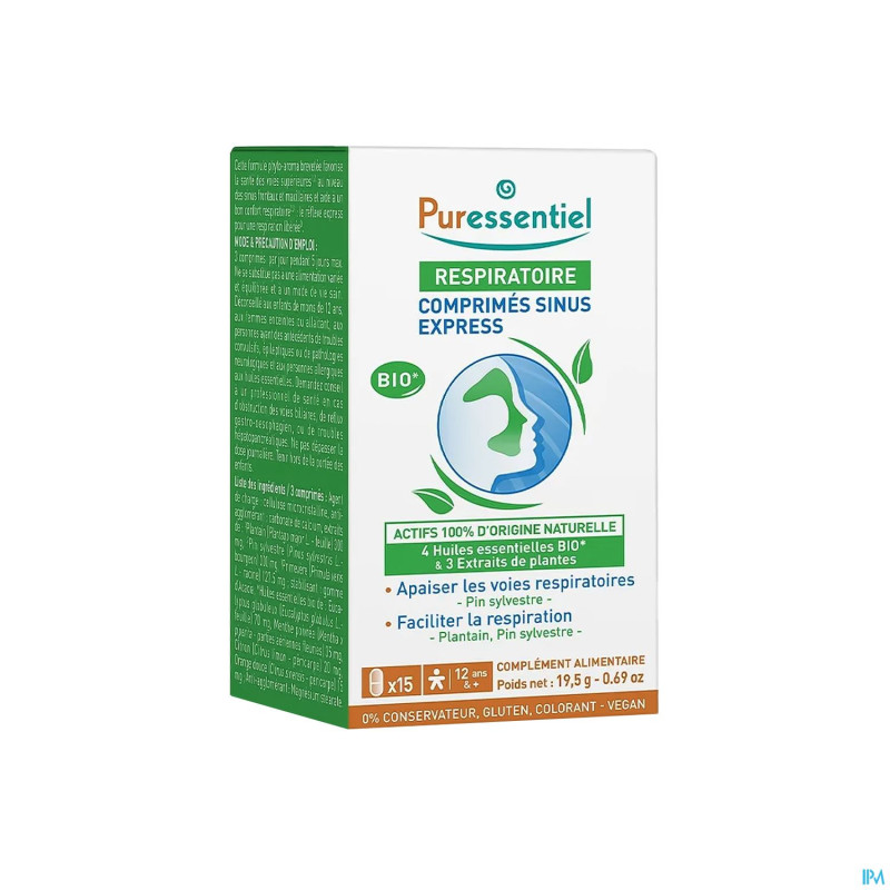 Puressentiel respiratoire sinus express comp 15