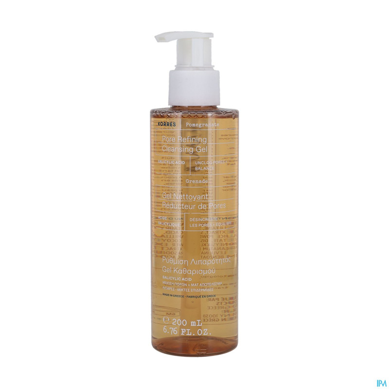 Korres kf grenade gel nett. reducteur pores 200ml