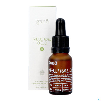 Gano care neutral 5% cbd oil    15ml