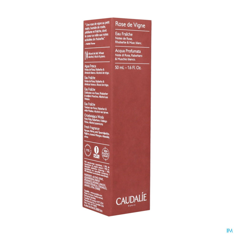 Caudalie eau fraiche rose de vigne    50ml nf