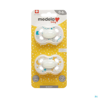 Medela baby sucette night&night 0-6m unisex duo