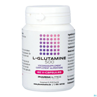 L glutamine 500 v-caps 60    pharmanutrics