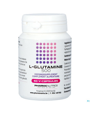 L glutamine 500 v-caps 60    pharmanutrics