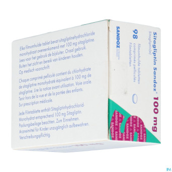 Sitagliptin sandoz 100mg comp pell  98
