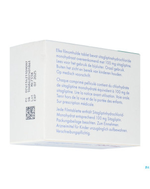 Sitagliptin sandoz 100mg comp pell  98