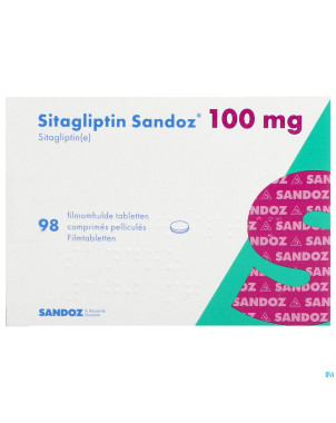 Sitagliptin sandoz 100mg comp pell  98