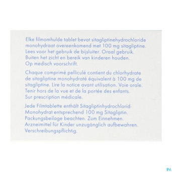Sitagliptin sandoz 100mg comp pell  98