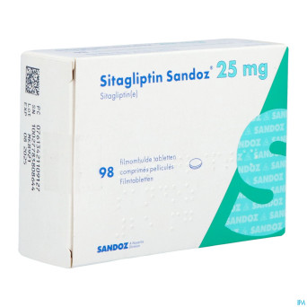 Sitagliptin sandoz  25mg comp pell  98