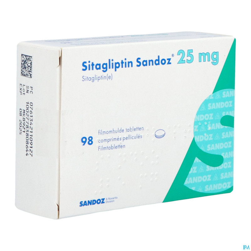 Sitagliptin sandoz  25mg comp pell  98