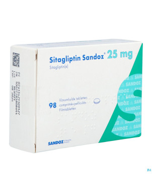 Sitagliptin sandoz  25mg comp pell  98