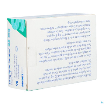 Sitagliptin sandoz  25mg comp pell  98