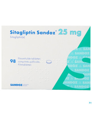 Sitagliptin sandoz  25mg comp pell  98