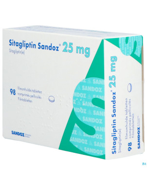 Sitagliptin sandoz  25mg comp pell  98