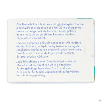 Sitagliptin sandoz  25mg comp pell  98