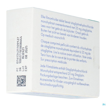 Sitagliptin sandoz  25mg comp pell  98