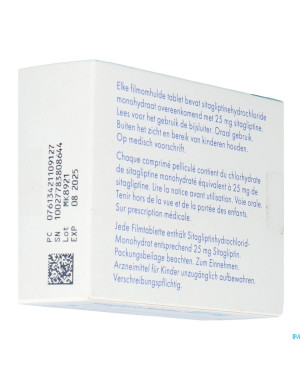 Sitagliptin sandoz  25mg comp pell  98