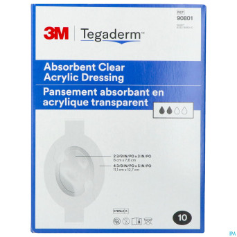 Tegaderm 3m absorb.transp ster 11,1x12,7cm 5 90801