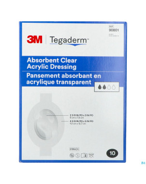 Tegaderm 3m absorb.transp ster 11,1x12,7cm 5 90801