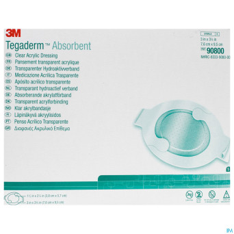 Tegaderm 3m absorb.transp oval 7,6x9,5cm 10 90800